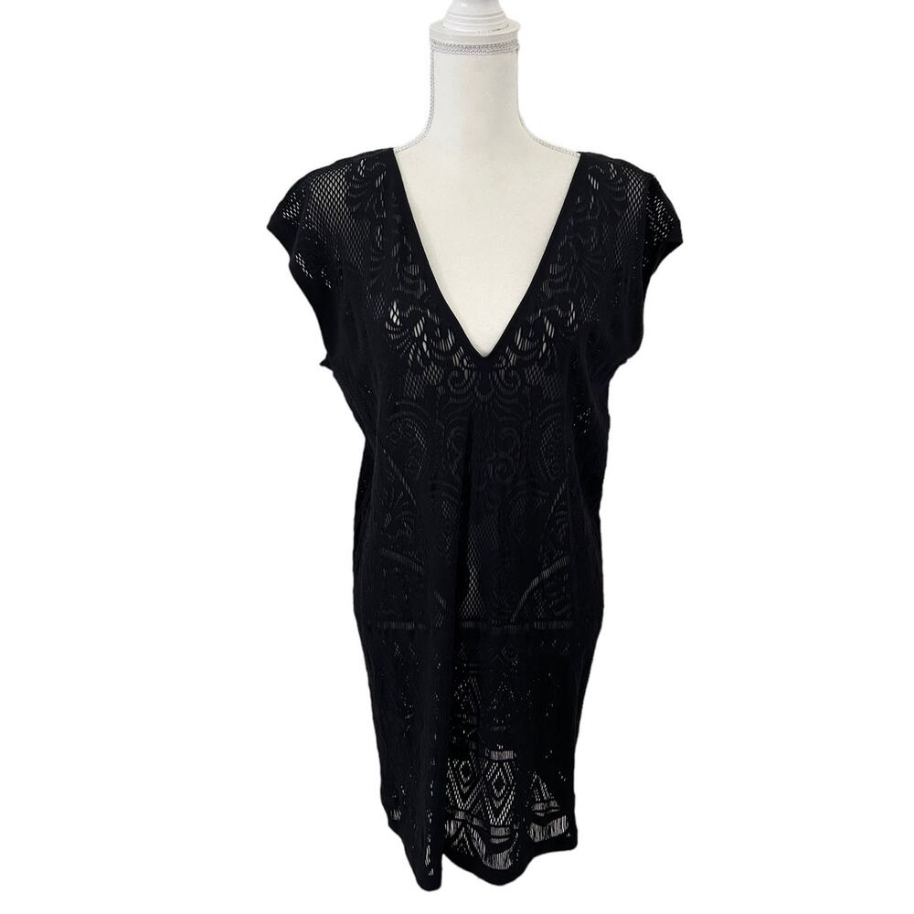 JETS Swimwear by Jessika Allen Intrigue Black Cover Up Dress Size 10 Medium - Picture 3 of 10
